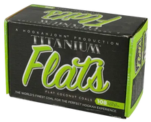 Layisha isithombe kusibukeli segalari, Titanium Flats Natural Hookah Coals - Flats - 108ct - ASHISHA