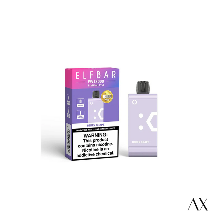Elf Bar EW18000 – Disposable Vape Pods | 5% Nic Salt (Without Extended Battery Addon)