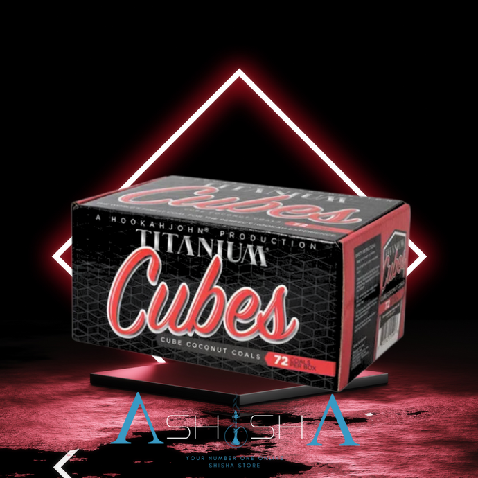 I-Titanium Cubes Amalahle e-Hookah Yemvelo - Ama-Cubes - 72ct