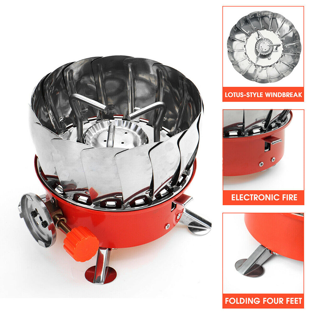 WINDPROOF PORTABLE GAS STOVE