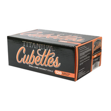 Load image into Gallery viewer, Titanium Cubettes Natural Hookah Coals - Cubettes - 120ct - ASHISHA
